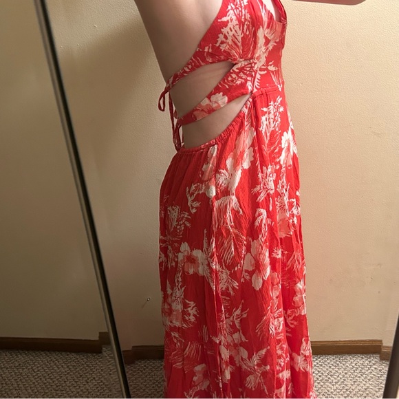 Free people raspberry lilies floral dress - Picture 4 of 9